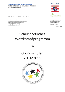 Wettkampfprogramm der Grundschulen