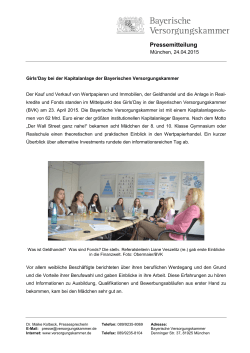 Formular Pressemitteilung - Bayerische Versorgungskammer