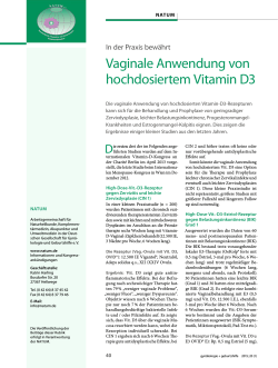 Vaginale Anwendung von hochdosiertem Vitamin D3