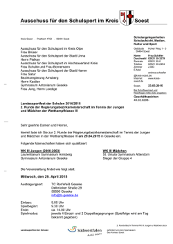 Ausschuss für den Schulsport im Kreis Soest