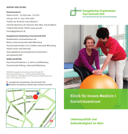 Informationsflyer des Geriatriezentrums