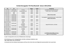 Einzelheiten hier... - TSV 1892 Nordhastedt