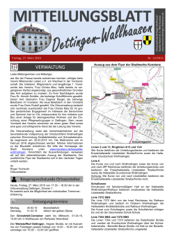Mitteilungsblatt vom 27.03.2015