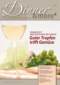 Guter Tropfen trifft Gem&uuml;se