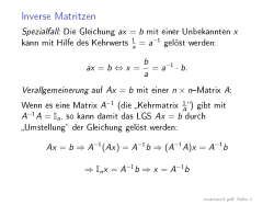 Inverse Matritzen