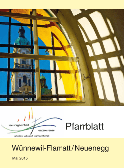 Pfarrblatt Mai 2015 - Pfarrei Wünnewil