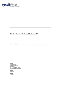 Clientkonfiguration Hosted Exchange v1 2