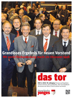 Grandioses Ergebnis für neuen Vorstand