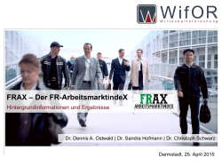 FRAX – Der FR-ArbeitsmarktindeX