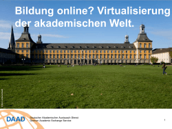 Bildung online? Virtualisierung der akademischen Welt.