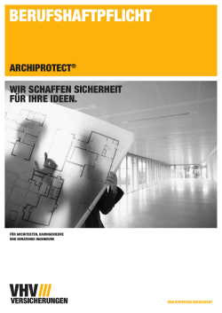 Prospekt ARCHIPROTECT 2016 - VHV Partner