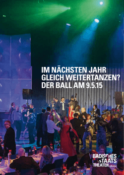 im nächsten jahr gleich weitertanzen? der Ball am