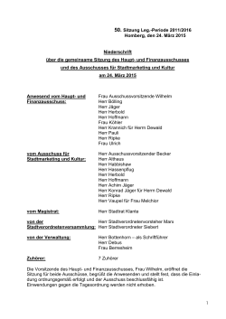 Protokoll Haupt- und Finanzausschuss 2015-03-24