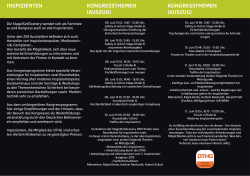 Inspizientenspezifische Programmpunkte der stage