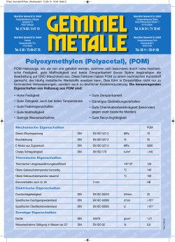 Polyoxymethylen (Polyacetal), (POM)
