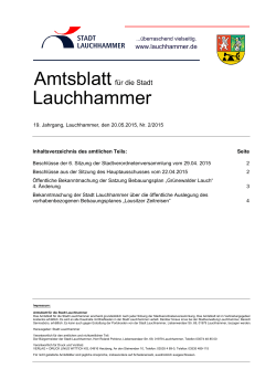 Amtsblatt 02/2015 - Stadt Lauchhammer