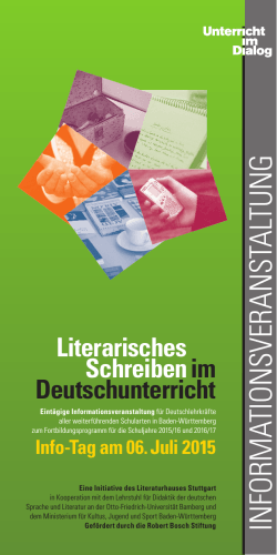 Info-Flyer - Literaturhaus Stuttgart