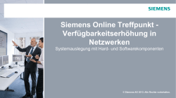 Redundanz - Siemens AG