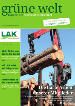gr&uuml;ne welt - Landarbeiterkammer