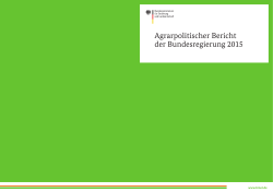 Agrarpolitischer Bericht 2015 - Bundesministerium für Ernährung