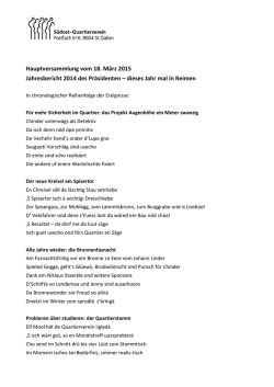 Hauptversammlung vom 18. M&auml;rz 2015 - qv-suedost