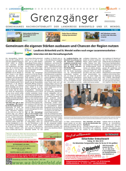 Grenzg&auml;nger 1/2015 - Landkreis St. Wendel