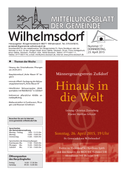 Hinaus in die Welt Hinaus in die Welt