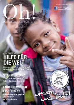 HILFE FÜR DIE WELT - Oh! Das Stadtmagazin aus Oberhausen.