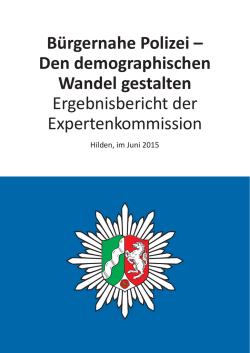 Bürgernahe Polizei – Den demographischen Wandel