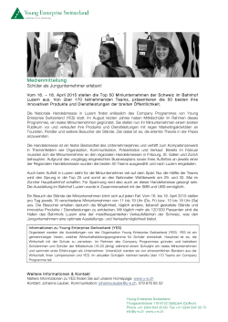 Medienmitteilung NTF Luzern - Young Enterprise Switzerland