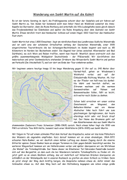 Informativer Wanderbericht