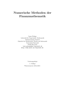 Numerische Methoden der Finanzmathematik