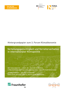 Hintergrundpapier zum 3. Forum Klimaökonomie