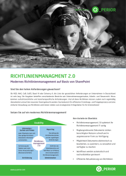 Richtlinienmanagement 2.0 Flyer