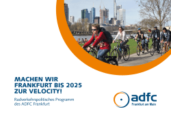 ADFC Frankfurt - Verkehrspolitisches Programm 2025