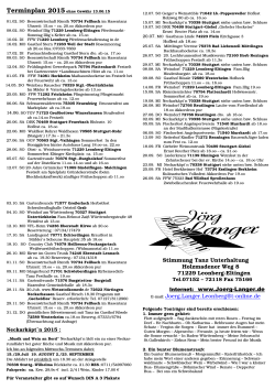 Jörg Spielplan Exp 15.5.2015 - Alleinunterhalter Jörg Langer