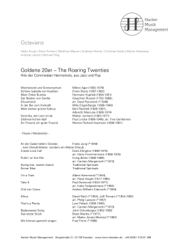 Octavians Goldene 20er – The Roaring Twenties