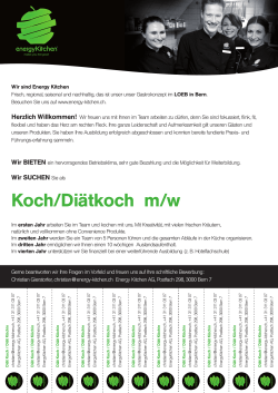 Koch/Diätkoch m/w