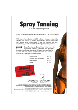 Spray Tanning - Cosmetic Eichhorn