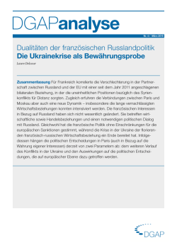 Dualit&auml;ten der franz&ouml;sischen Russlandpolitik
