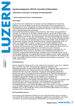 Dokumentation der ausgezeichneten Projekte