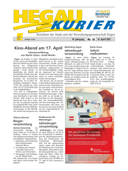 Kino-Abend am 17. April