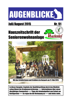 Hauszeitschrift der Seniorenwohnanlage