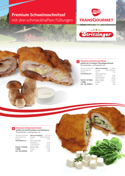 Premium Schweinsschnitzel mit drei schmackhaften