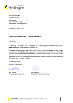 Einladung - Kindergarten - Informationsabend