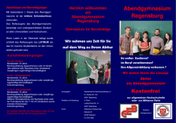 Informations-Flyer des Abendgymnasiums