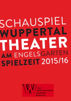 Spielzeitheft Schauspiel 2015/2016