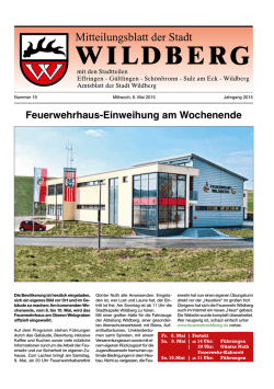 Feuerwehrhaus-Einweihung am Wochenende