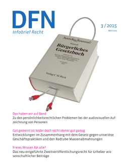 Infobrief Recht - DFN
