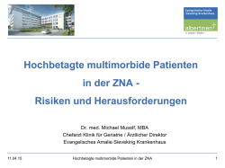 Hochbetagte multimorbide Patienten in der ZNA